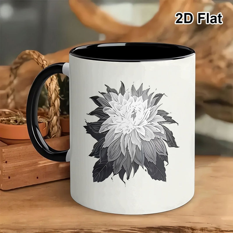 Tailorly Black Accent 11 oz Mug - black and white illustration