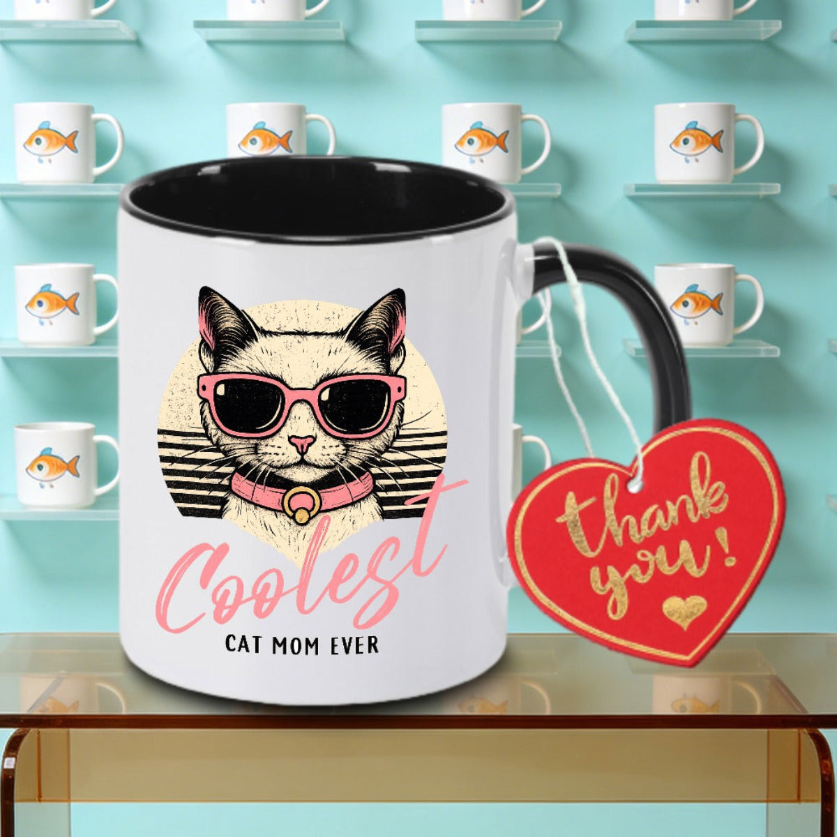 Tailorly Black Accent 11 oz Mug - Mom Logo