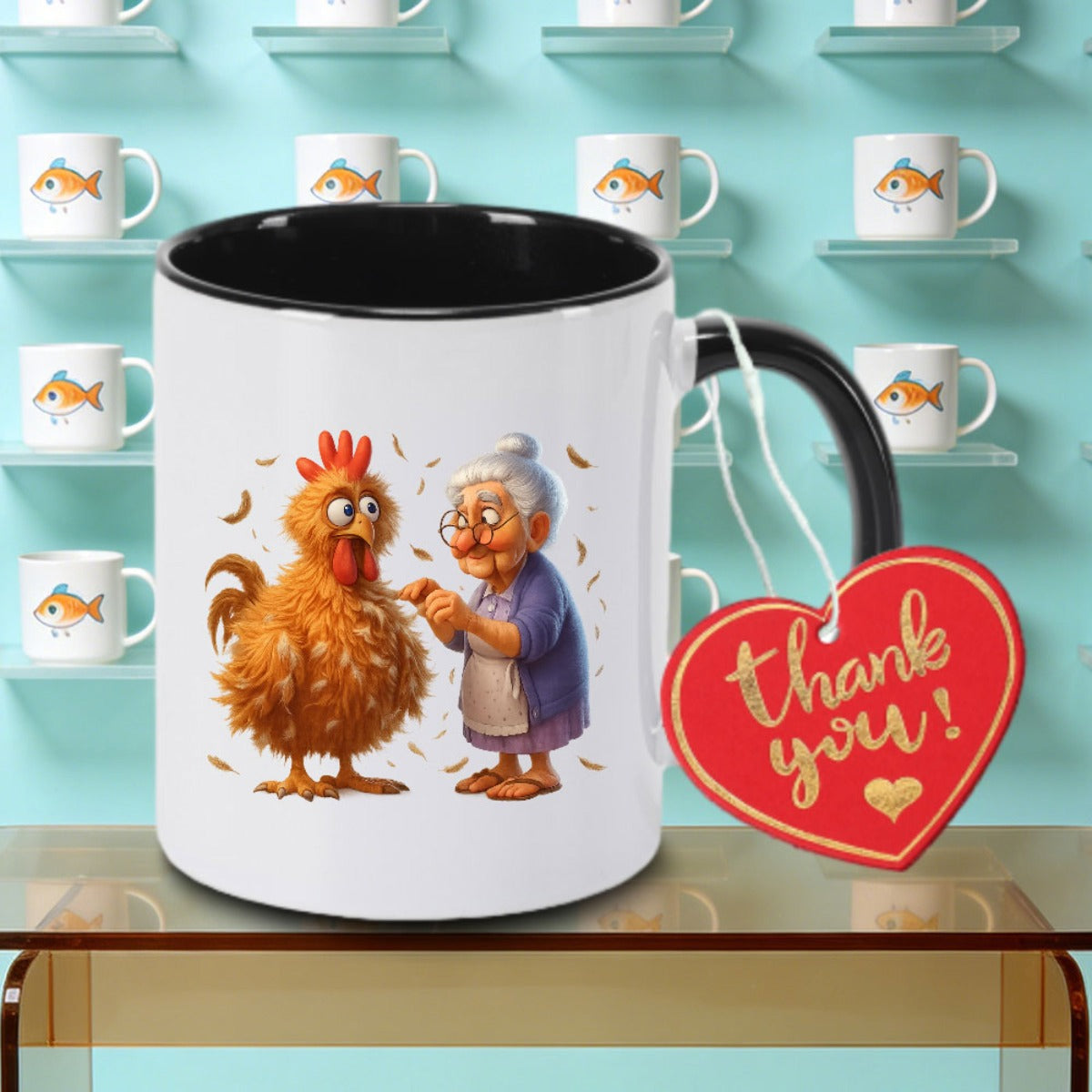 Tailorly Black Accent 11 oz Mug - Grandma & Ceramic Coffee Mug Coffee Cup Tea Mug Christmas Gift Home Can Hold Tea Milk Water at Home a Wonderful