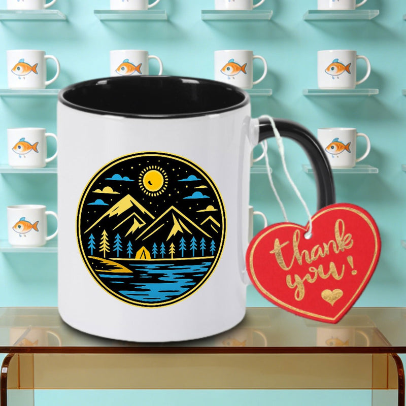 Tailorly Black Accent 11 oz Mug - Logo from Mountain Sunrise Design