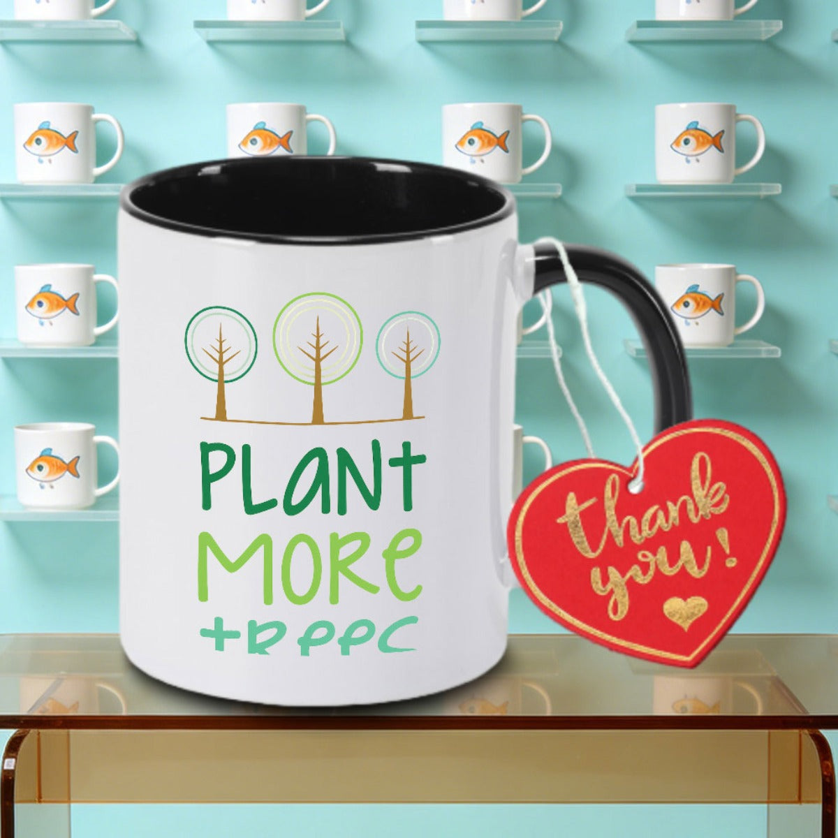 Tailorly Black Accent 11 oz Mug - That Promotes Planting