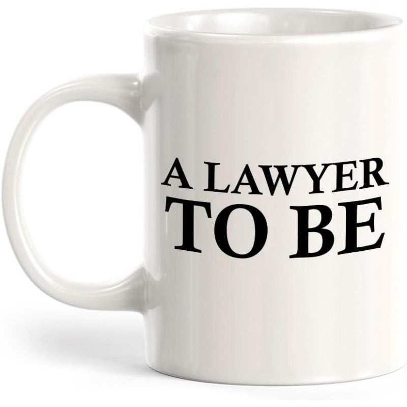 Tailorly White Ceramic 11 oz Mug - A Lawyer To Be Elegant Solid White Ceramic Material Featuring Clean Minimalist Surfaces Mug