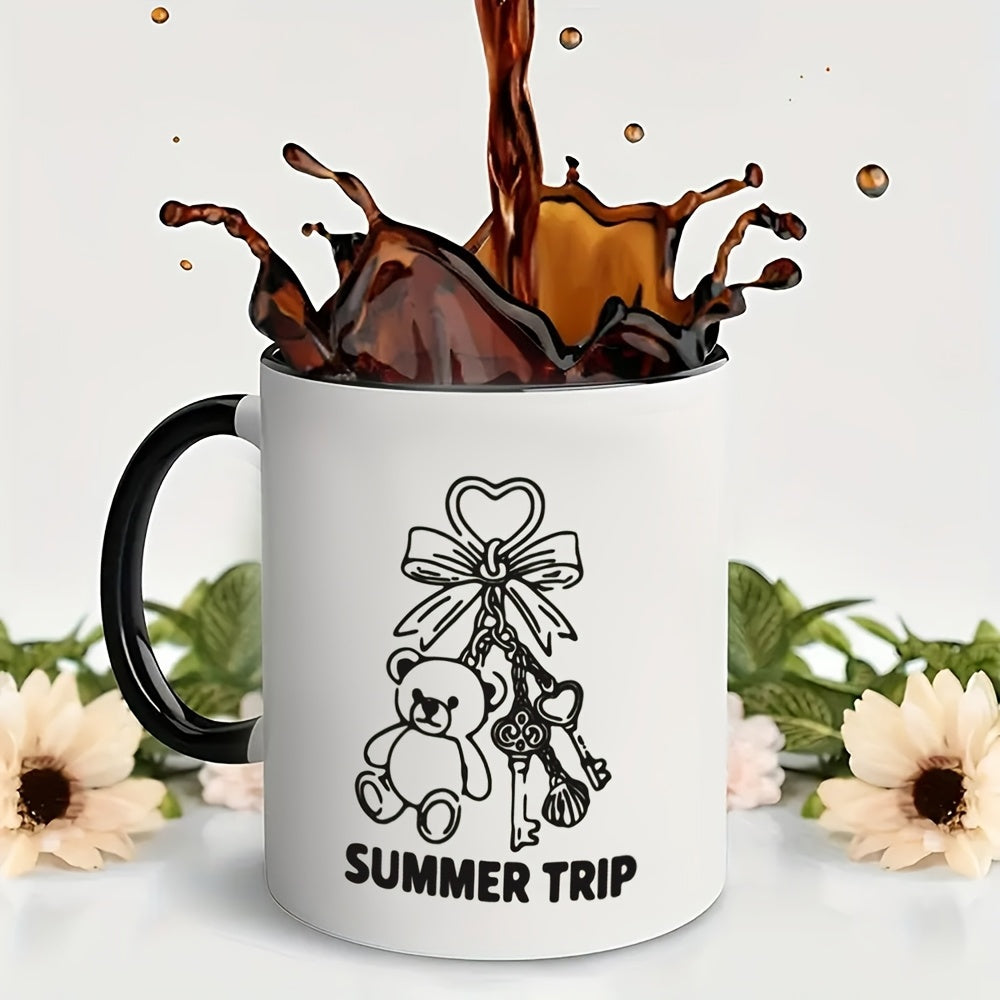 Tailorly Black Accent 11 oz Mug - teddy bear keys