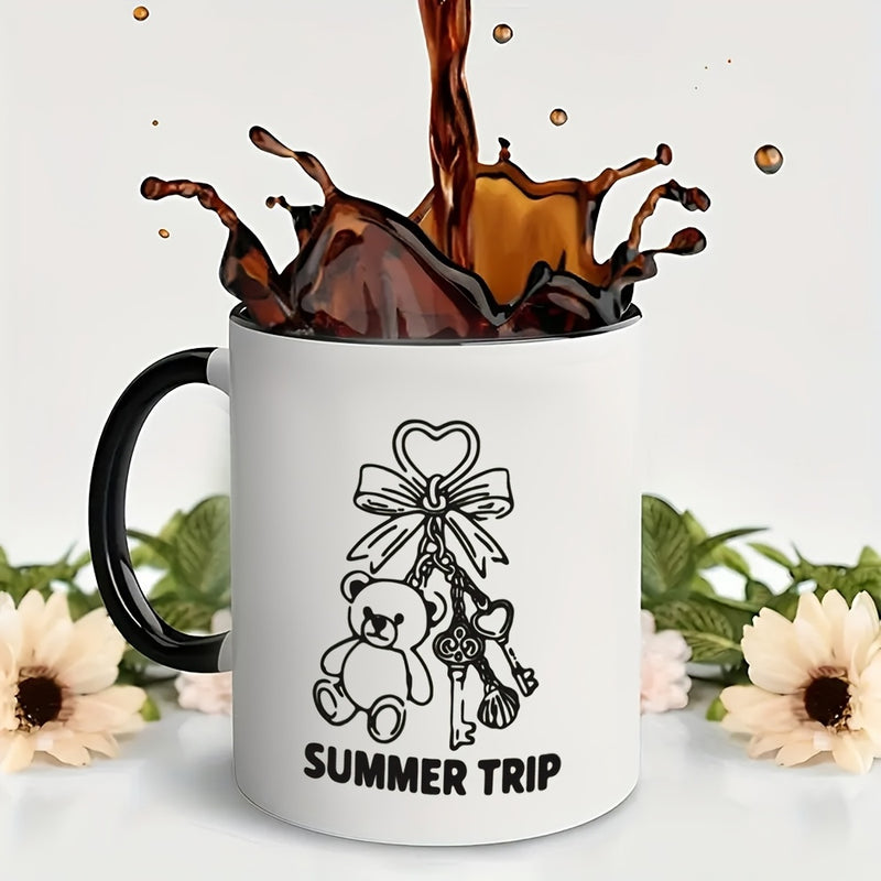 Tailorly Black Accent 11 oz Mug - teddy bear keys