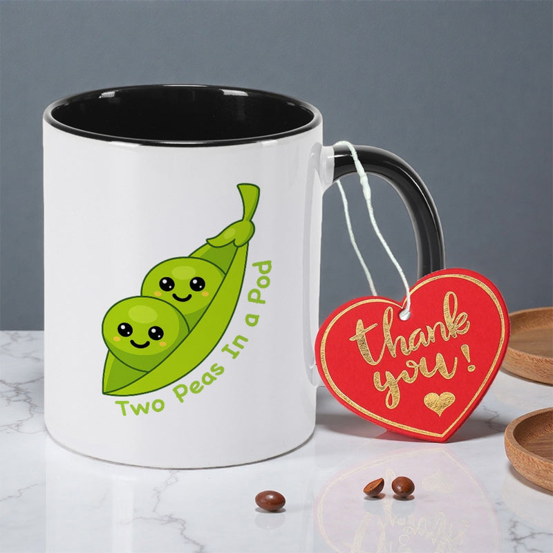 Tailorly Black Accent 11 oz Mug - adorable in a pod print