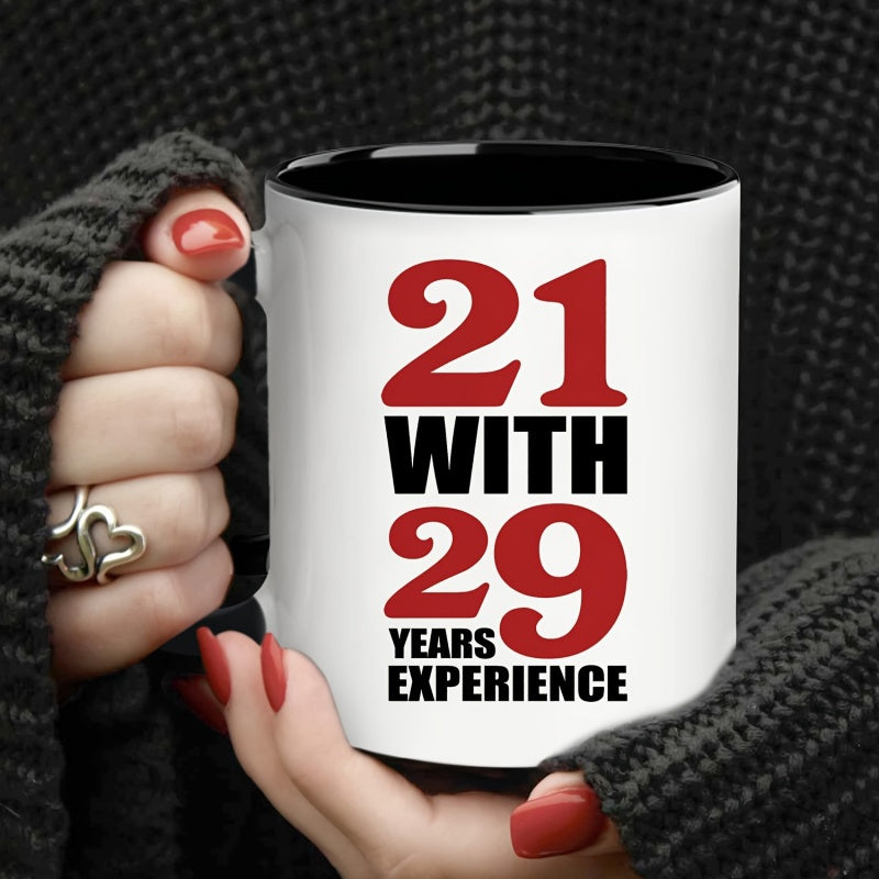 Tailorly Black Accent 11 oz Mug - 29 years of experience hand wash only insulated and reusable