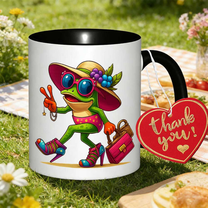 Tailorly Black Accent 11 oz Mug - a stylish 11oz coffee mug featuring a daily use this glossy handcrafted mug is an ideal gift for family and who