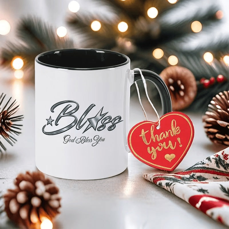 Tailorly Black Accent 11 oz Mug - A Stylish Mug with Offered in Multiple Colors Great for Valentine S Day Presents Easter Treats And Home Use