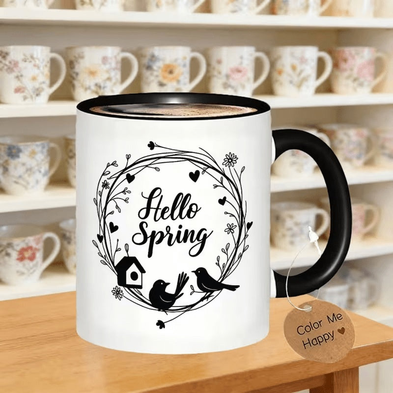 Tailorly Black Accent 11 oz Mug - birds logo