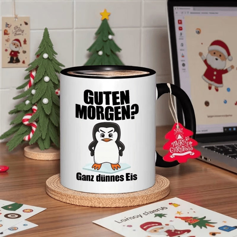 Tailorly Black Accent 11 oz Mug - morninggrumpiness print
