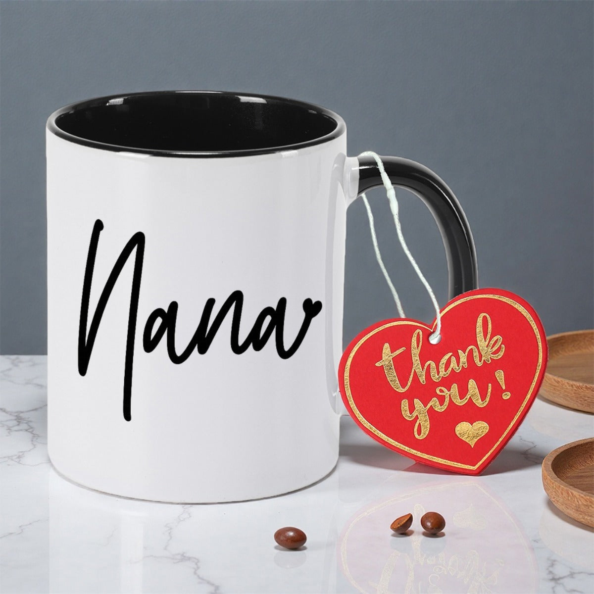 Tailorly Black Accent 11 oz Mug - double sided print