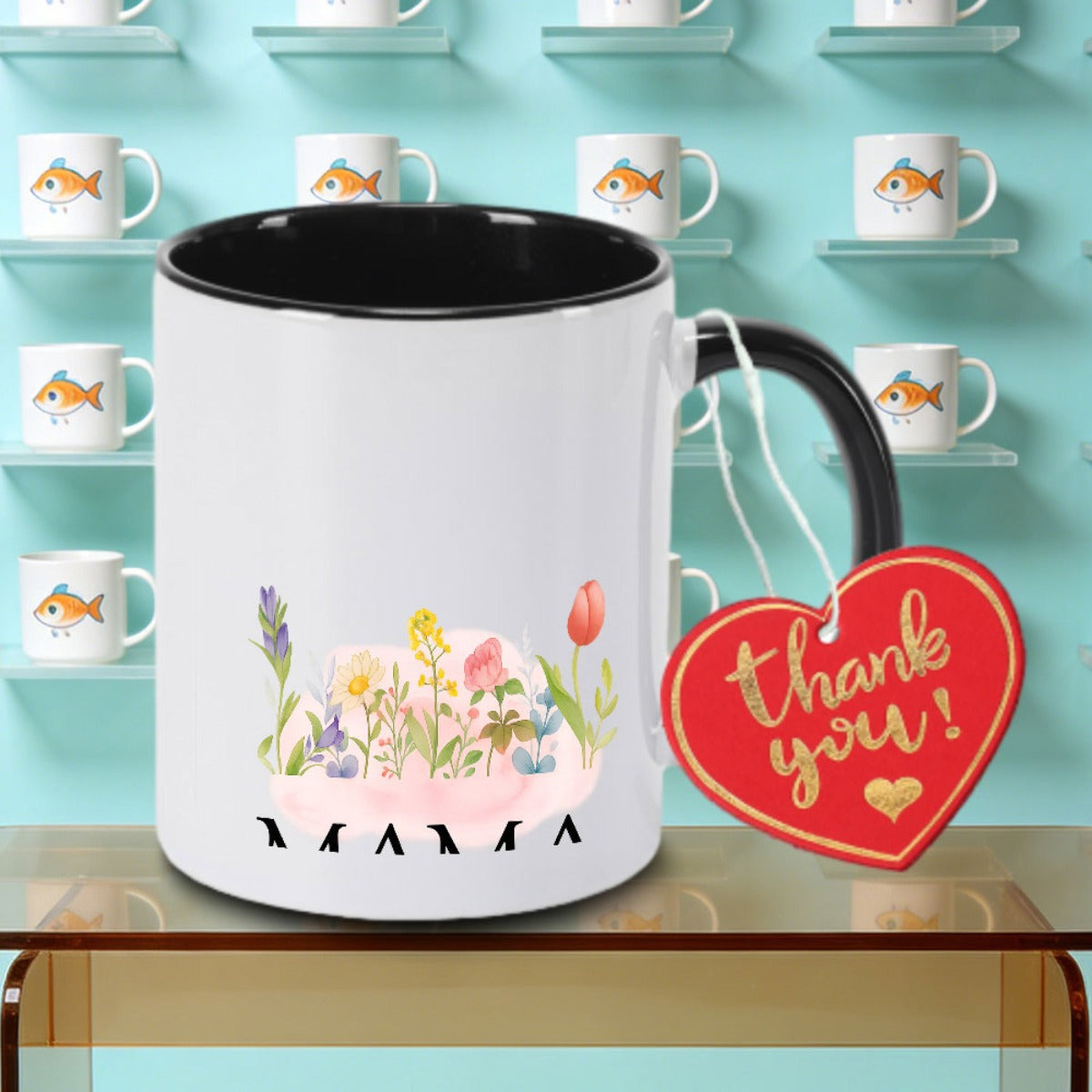 Tailorly Black Accent 11 oz Mug - Mama Logo