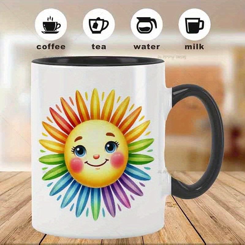 Tailorly Black Accent 11 oz Mug - sunflower