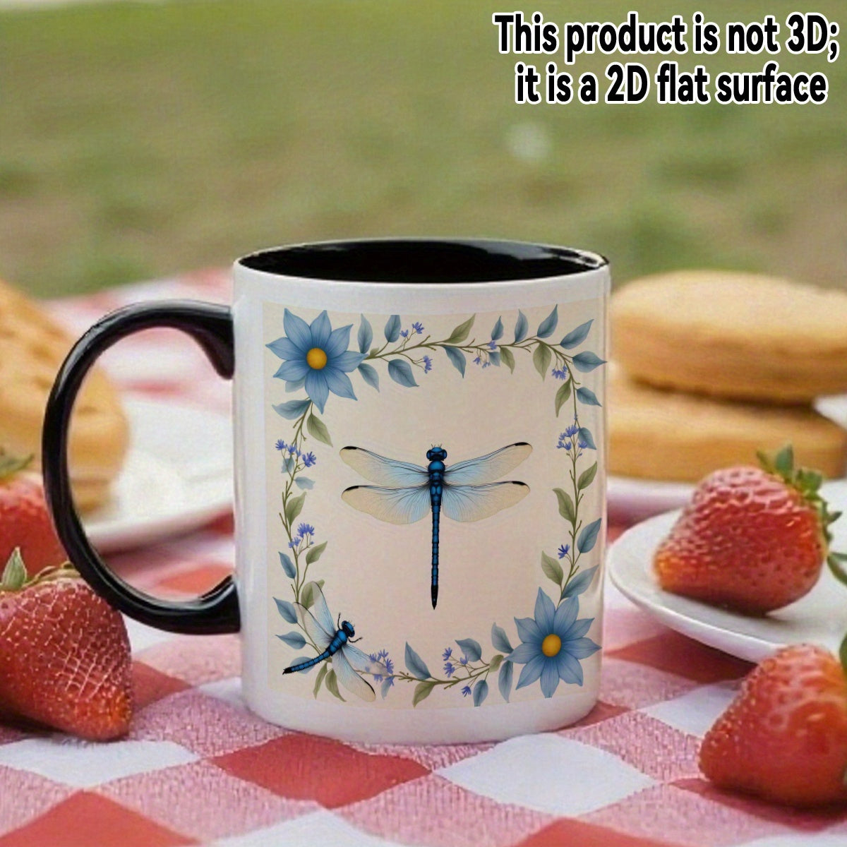 Tailorly Black Accent 11 oz Mug - watercolor cute animal task pattern