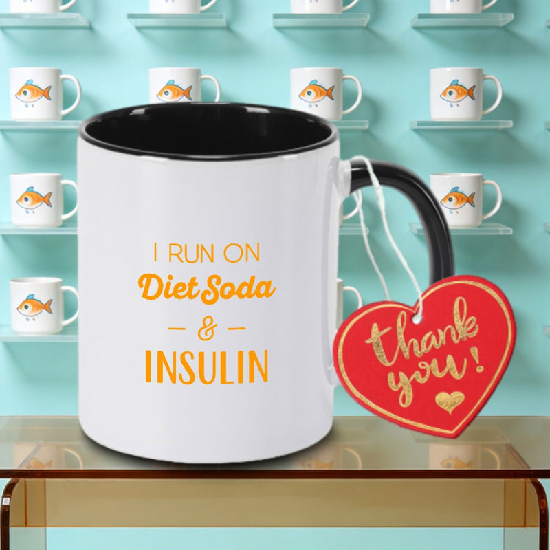 Tailorly Black Accent 11 oz Mug - Combo Lifeoptio Print Logo