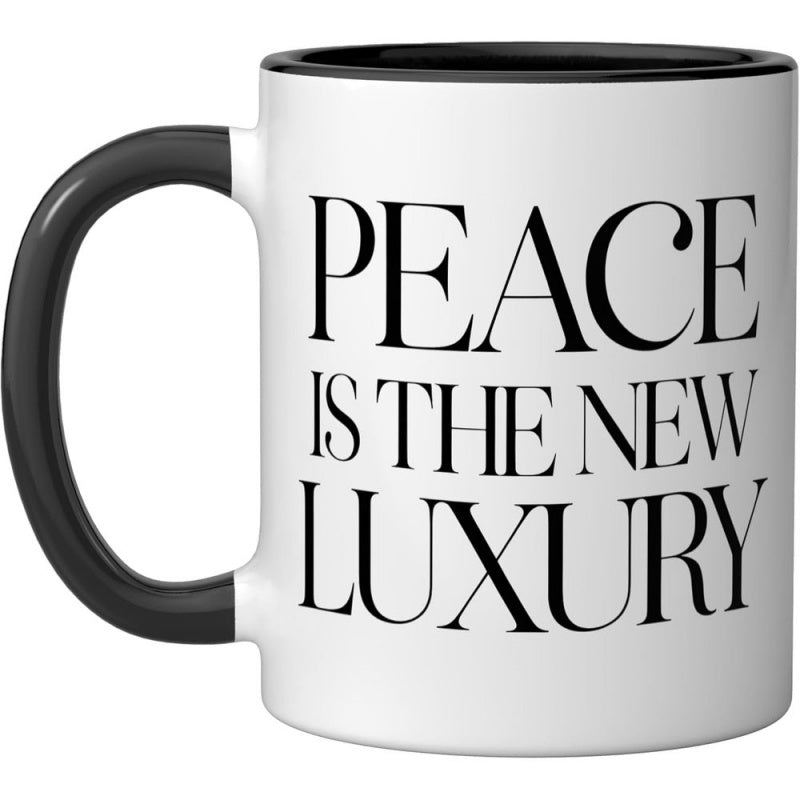 Tailorly Black Accent 11 oz Mug - peace