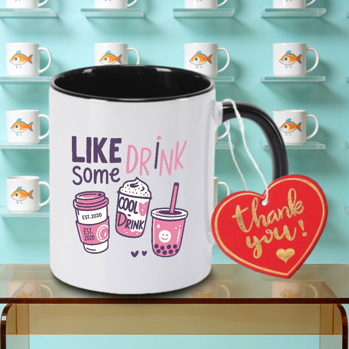 Tailorly Black Accent 11 oz Mug - This Ceramic Coffee Mug Features a And Is Perfect for Tea Milk Or Water During Your . It a Great for Halloween