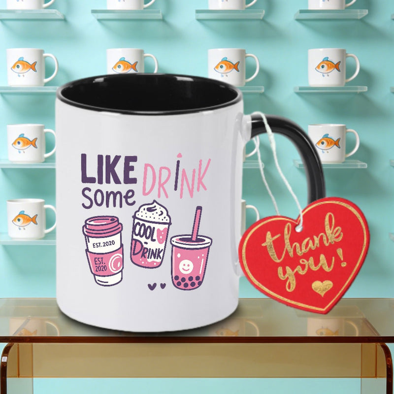 Tailorly Black Accent 11 oz Mug - This Ceramic Coffee Mug Features a And Is Perfect for Tea Milk Or Water During Your . It a Great for Halloween