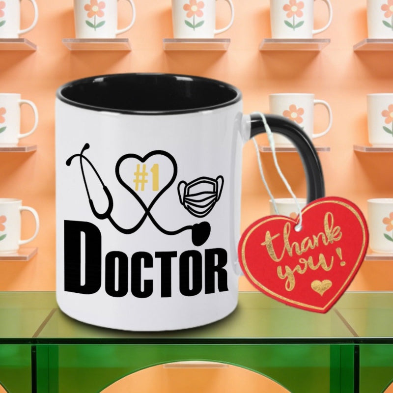 Tailorly Black Accent 11 oz Mug - 1 no ceramic coffee mug coffee cup tea mug birthday gift reusable for reading can hold tea milk water a for