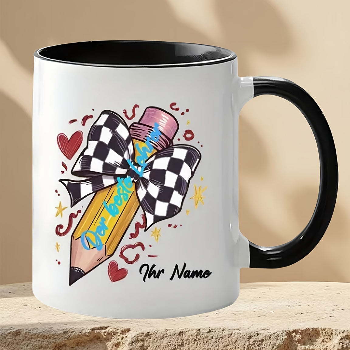 Tailorly Black Accent 11 oz Mug - pencil
