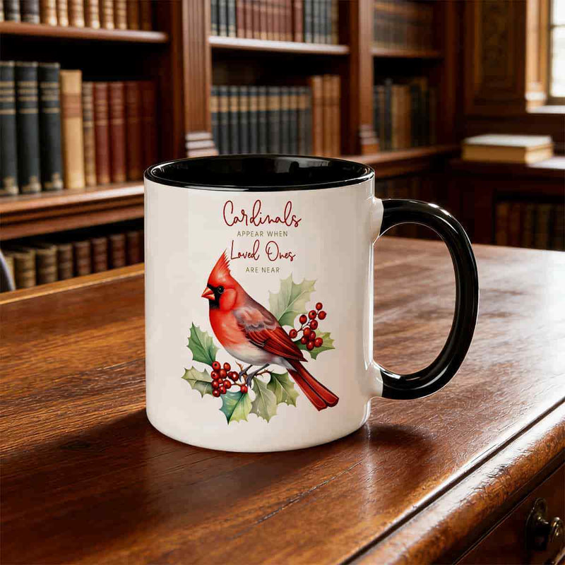 Tailorly Black Accent 11 oz Mug - 11oz double sided ceramic mug insulated dishwasher safe tea water ideal new year valentines day easter birthday
