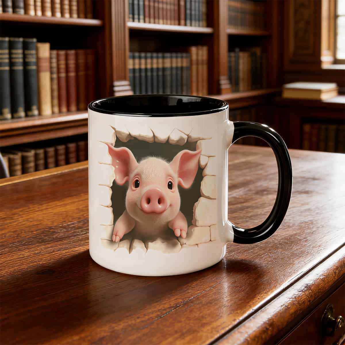 Tailorly Black Accent 11 oz Mug - adorable shape
