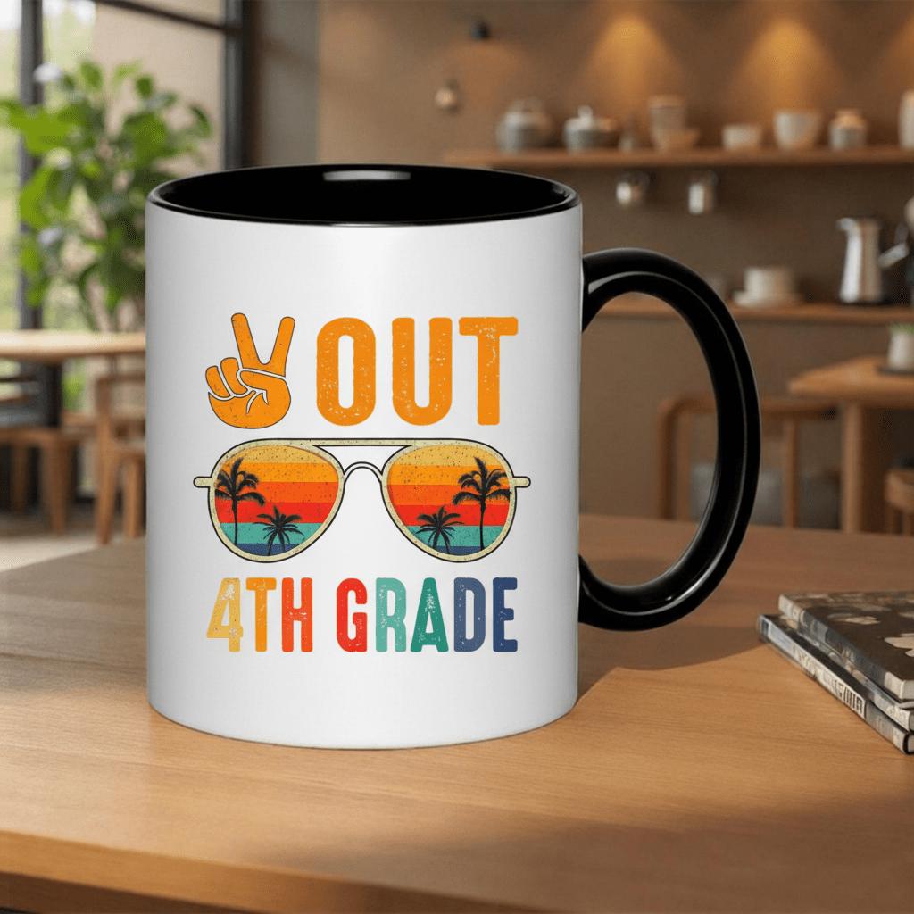 Tailorly Black Accent 11 oz Mug - fashion glasses retro 11oz printed ceramic mug coffee mug 11oz illustration design friends neighbors birthdays