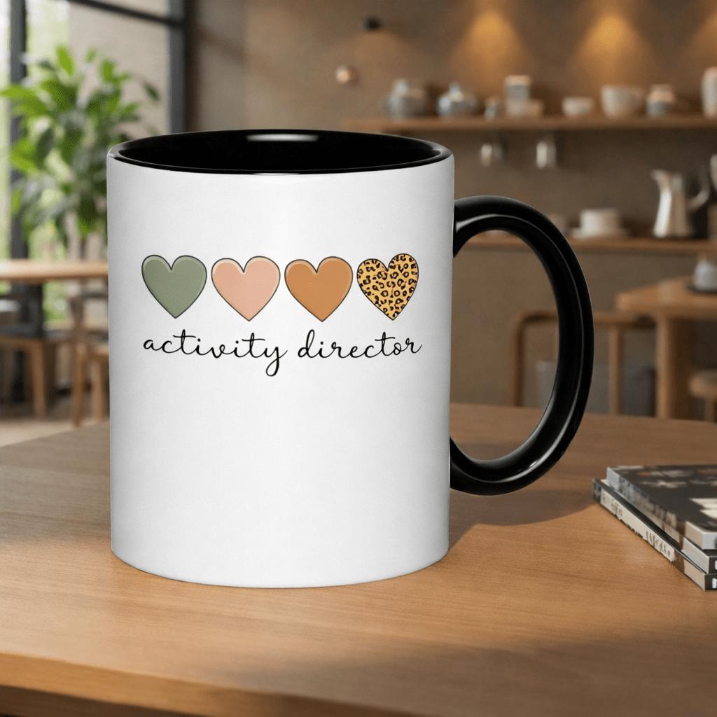 Tailorly Black Accent 11 oz Mug - hearts appreciation gift text