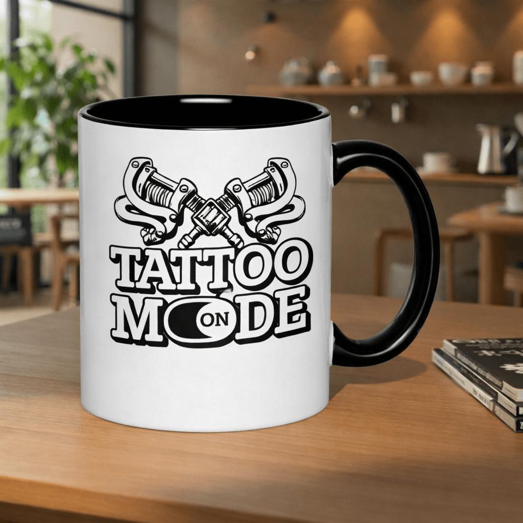 Tailorly Black Accent 11 oz Mug - tattoo machines graphic design