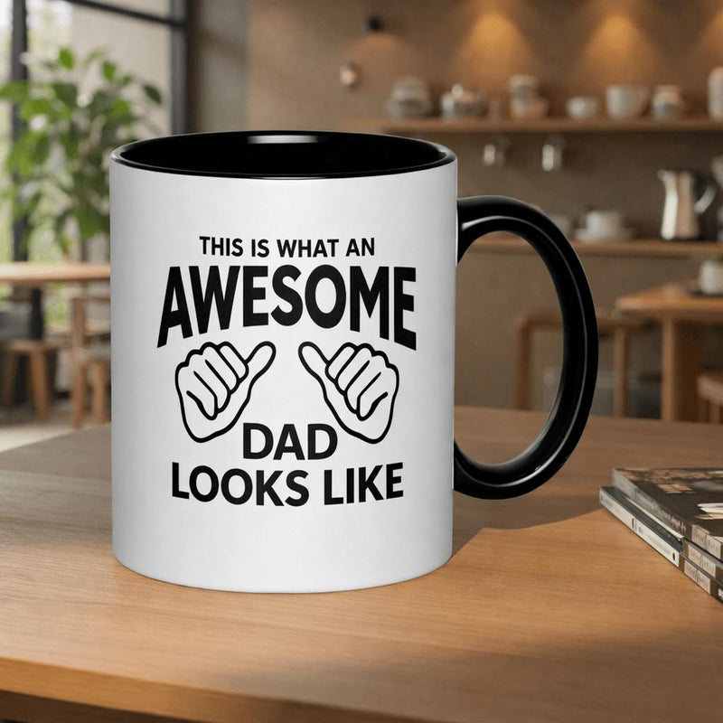 Tailorly Black Accent 11 oz Mug - the of a father an 11oz ceramic mug with a printed features a scratch resistant print is reusable and has a