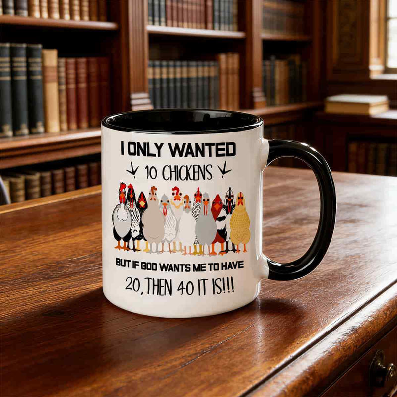 Tailorly Black Accent 11 oz Mug - funny farmhouse design