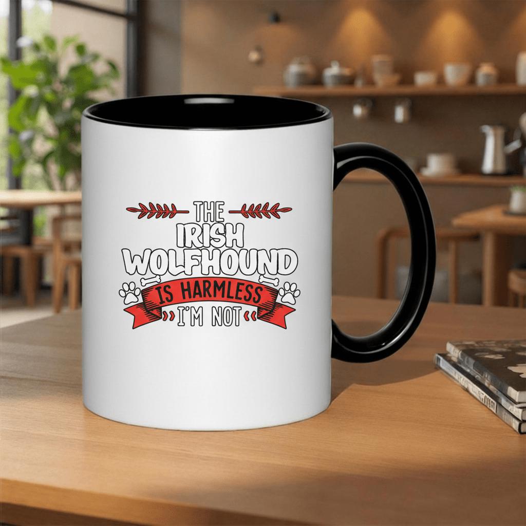 Tailorly Black Accent 11 oz Mug - inspirational quote irish dog owner full wrap design