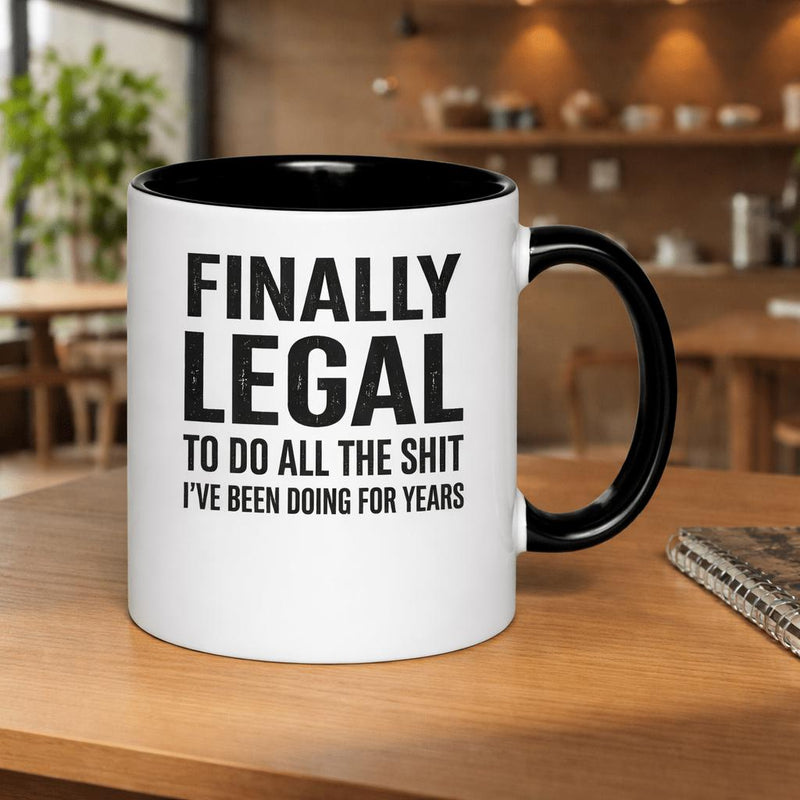 Tailorly Black Accent 11 oz Mug - its to in all the activities ive partaking in for years this 11oz printed ceramic mug features a scratch