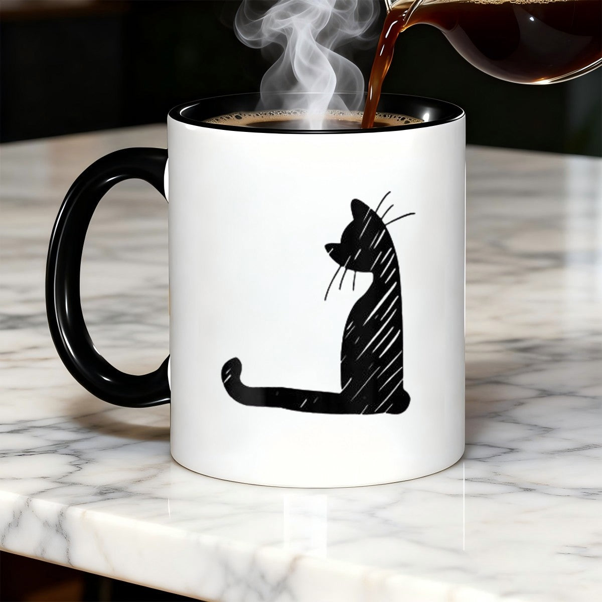 Tailorly Black Accent 11 oz Mug - black cat