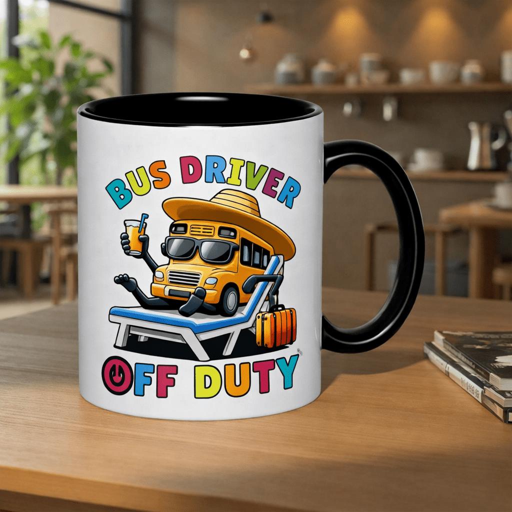 Tailorly Black Accent 11 oz Mug - inspirational quote a bus driver drink this a great gift