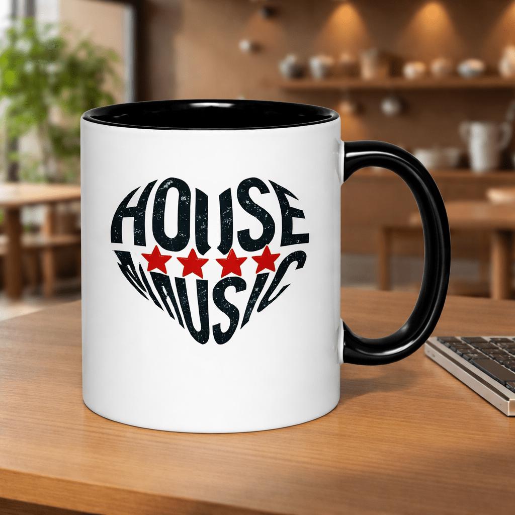 Tailorly Black Accent 11 oz Mug - heart shaped