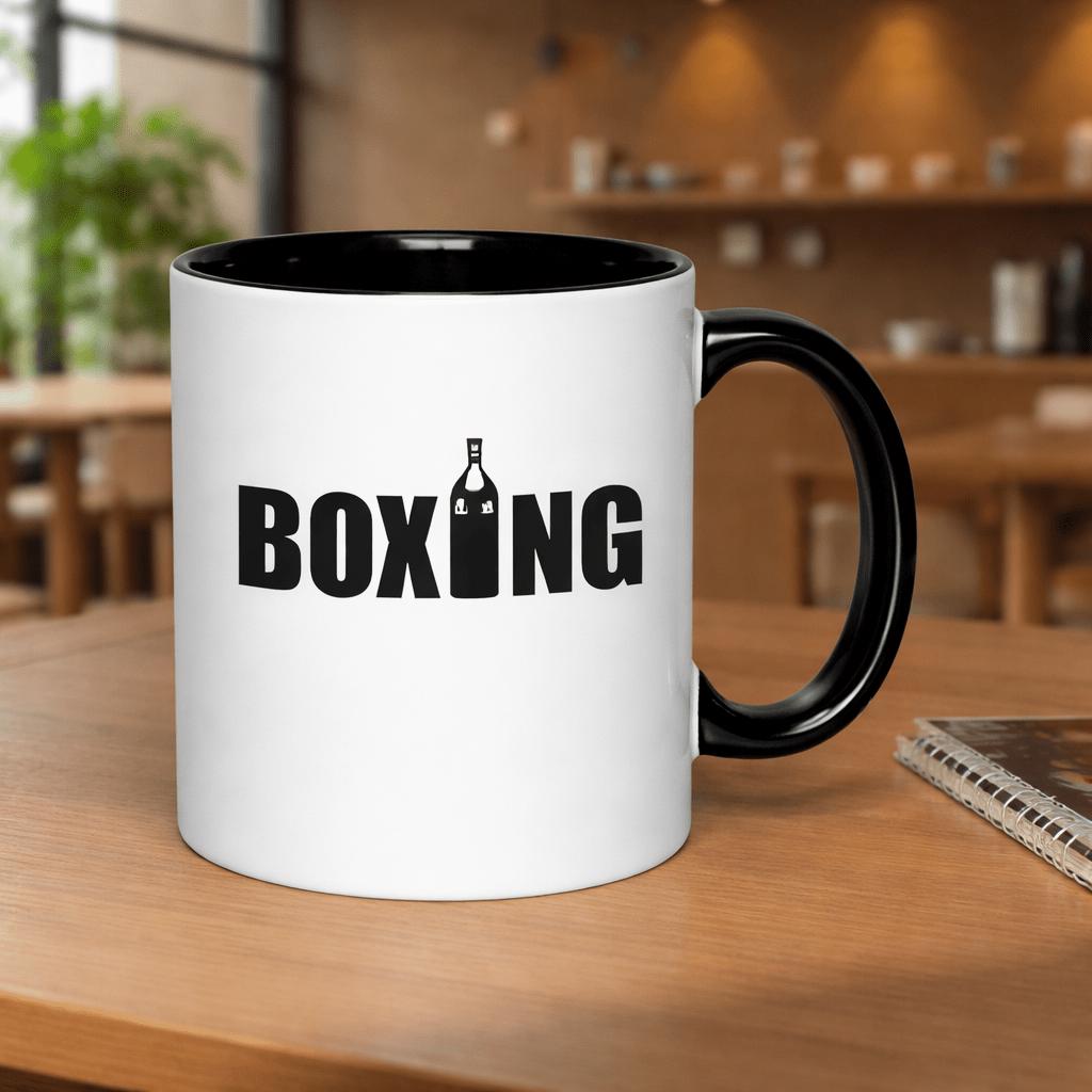 Tailorly Black Accent 11 oz Mug - boxing punching bag design
