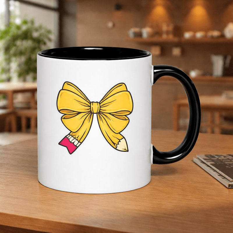 Tailorly Black Accent 11 oz Mug - bow