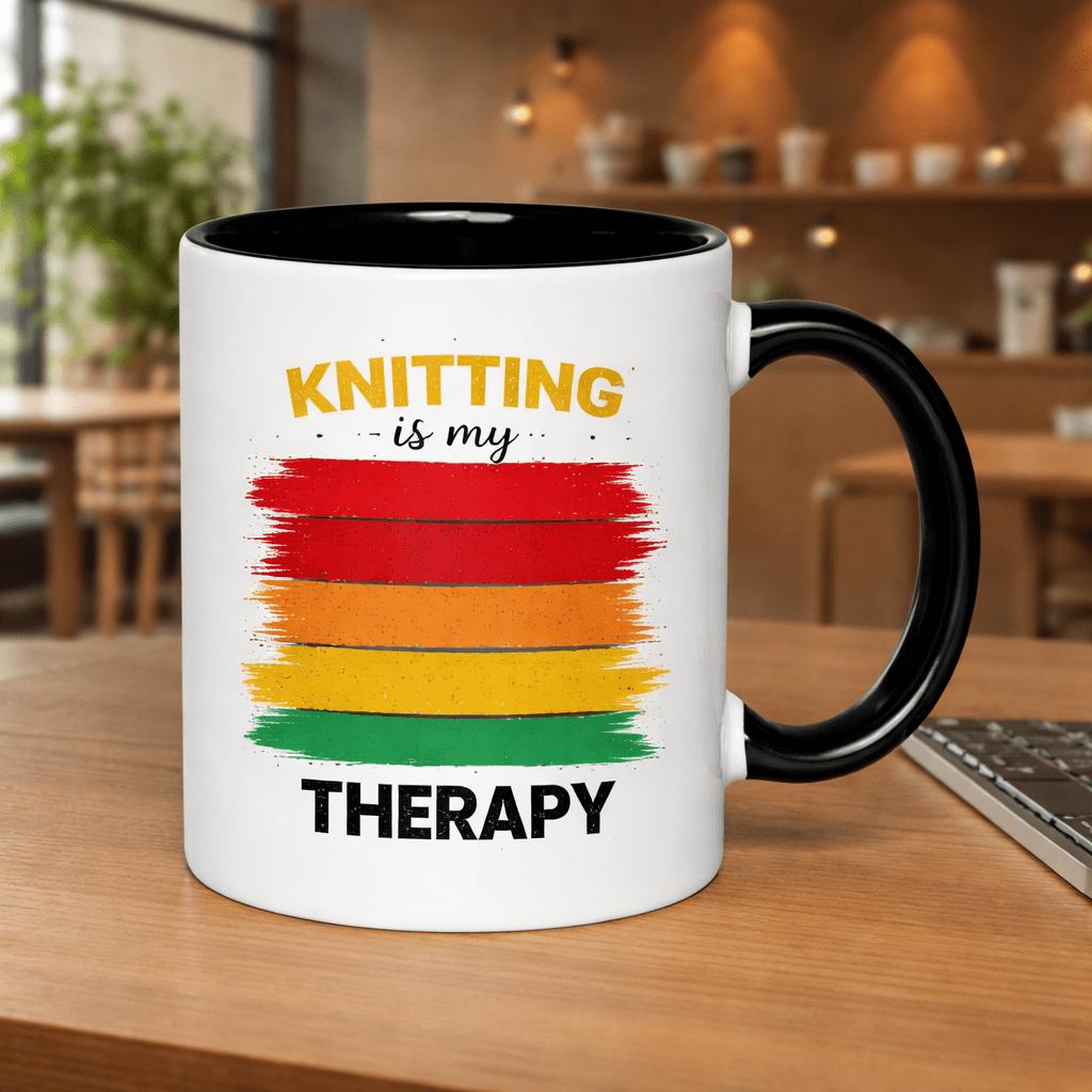 Tailorly Black Accent 11 oz Mug - colorful stripes