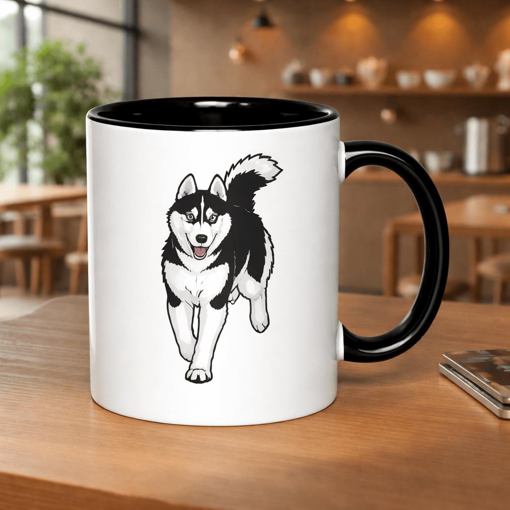Tailorly Black Accent 11 oz Mug - a dog