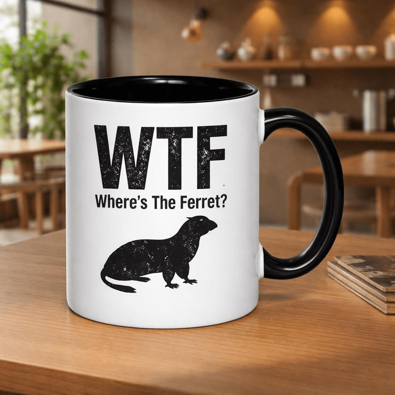 Tailorly Black Accent 11 oz Mug - wtf wheres funny gift