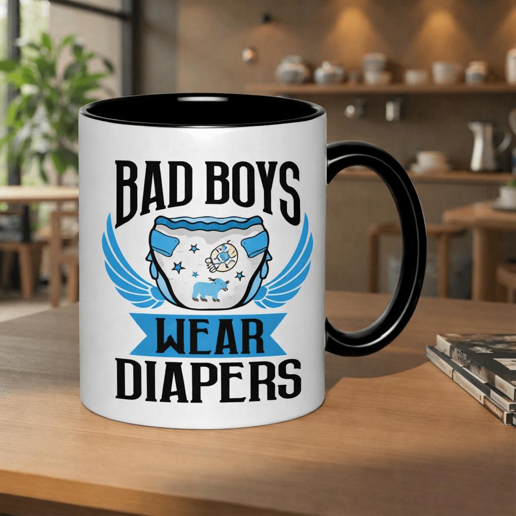 Tailorly Black Accent 11 oz Mug - humorous baby shower gift 11oz ceramic mug with a safe for dishwasher and microwave ideal for daily use or