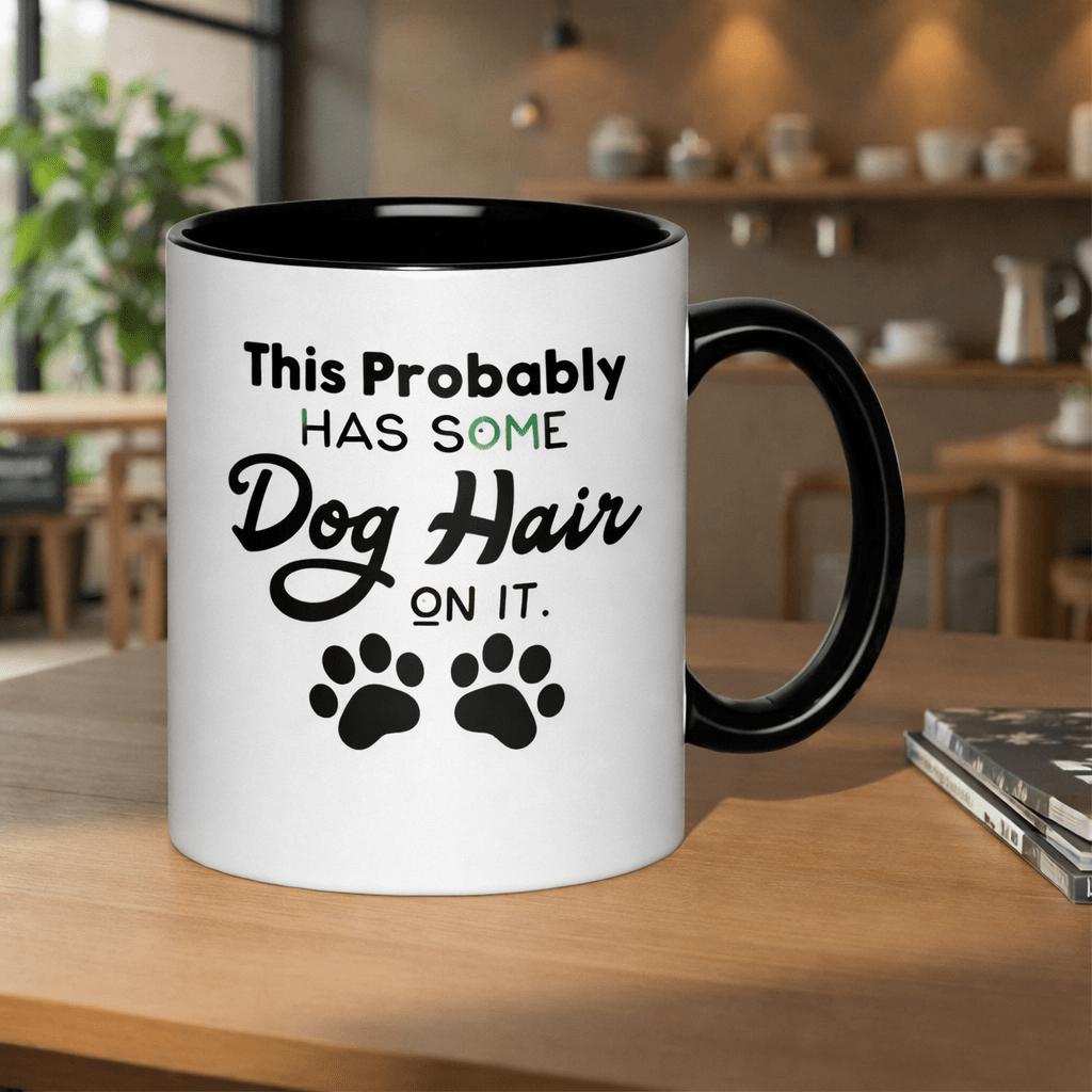 Tailorly Black Accent 11 oz Mug - this has some dog hair on it 11oz printed ceramic mug coffee mugs design ceramic coffee cup dishwasher safe