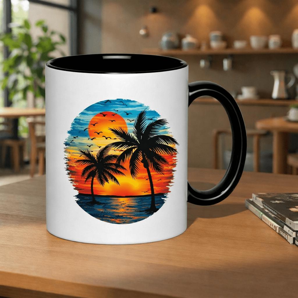 Tailorly Black Accent 11 oz Mug - trees