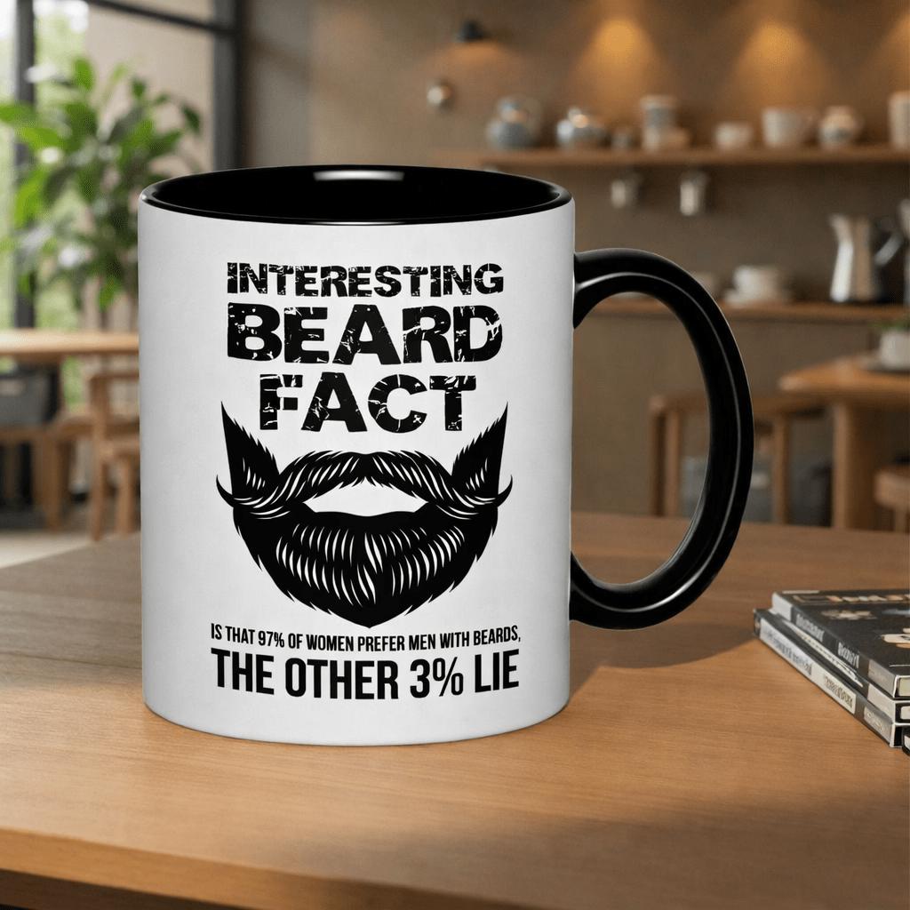 Tailorly Black Accent 11 oz Mug - beard 3 lie 11oz scratch resistant print gradient abstract camping 1914c56ee58348259ebd7aebc9a46e3d