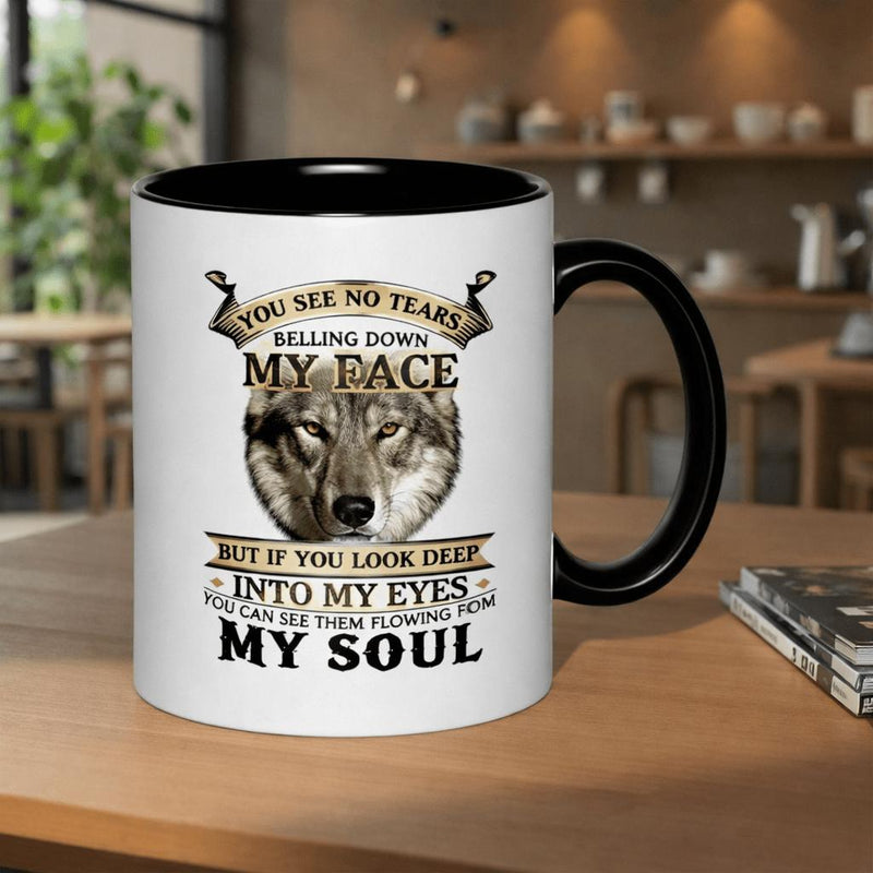 Tailorly Black Accent 11 oz Mug - down but look deep into them flowing 11oz printed ceramic mug premium ceramic mug coffee mug ceramic