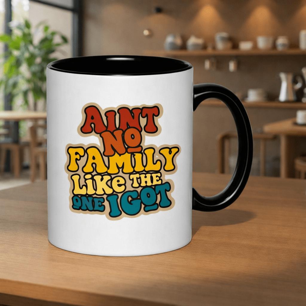 Tailorly Black Accent 11 oz Mug - like the one retro 11oz printed ceramic mug ceramic mug coffee mug with print reusable durable abstract parents