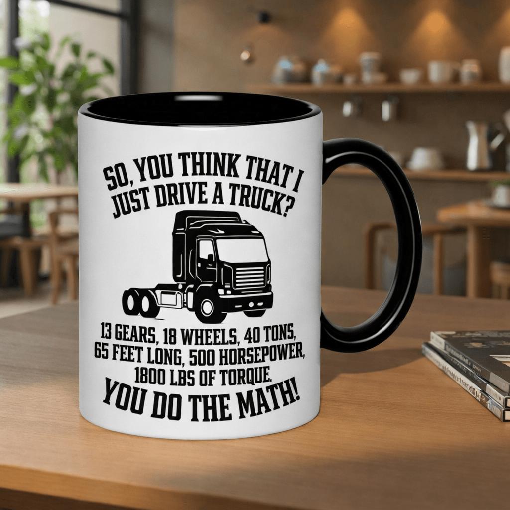 Tailorly Black Accent 11 oz Mug - a truck