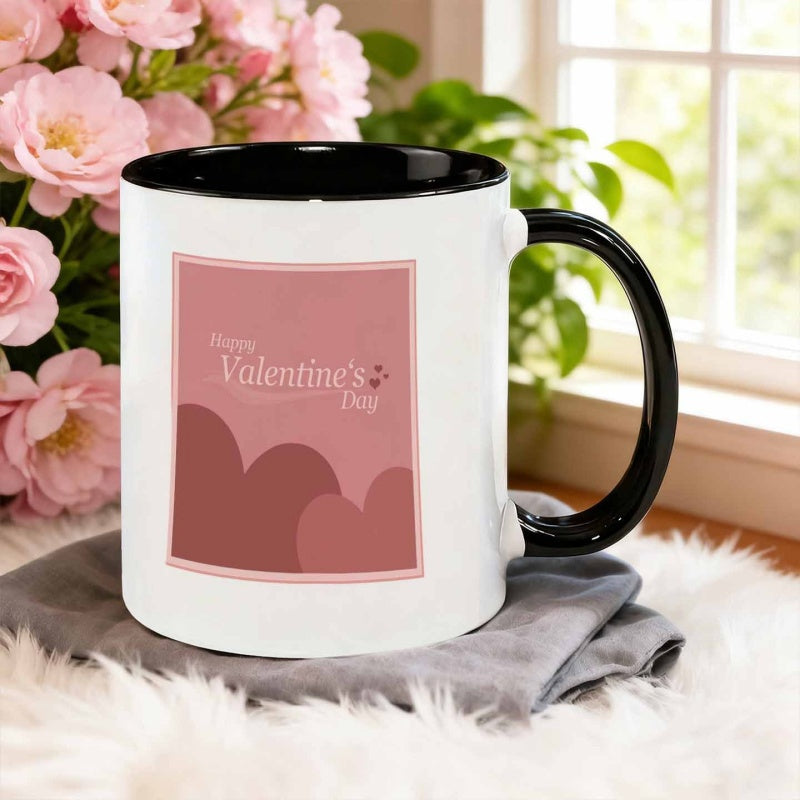 Tailorly Black Accent 11 oz Mug - valentines day theme card