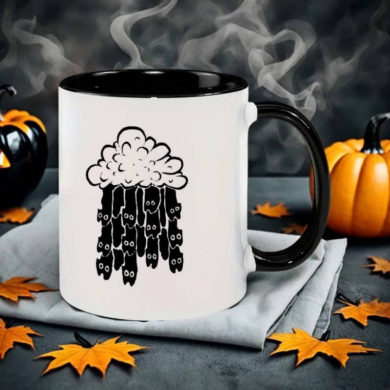 Tailorly Black Accent 11 oz Mug - cat rain idea